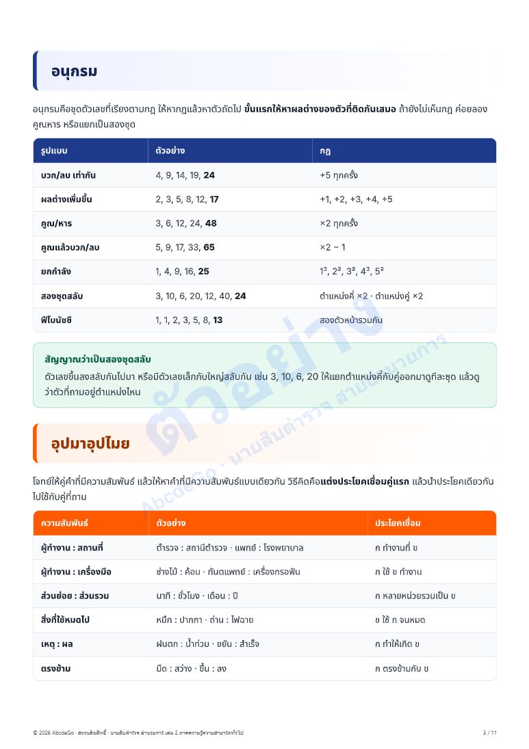 เล่ม 2 · อนุกรมและอุปมาอุปไมย
